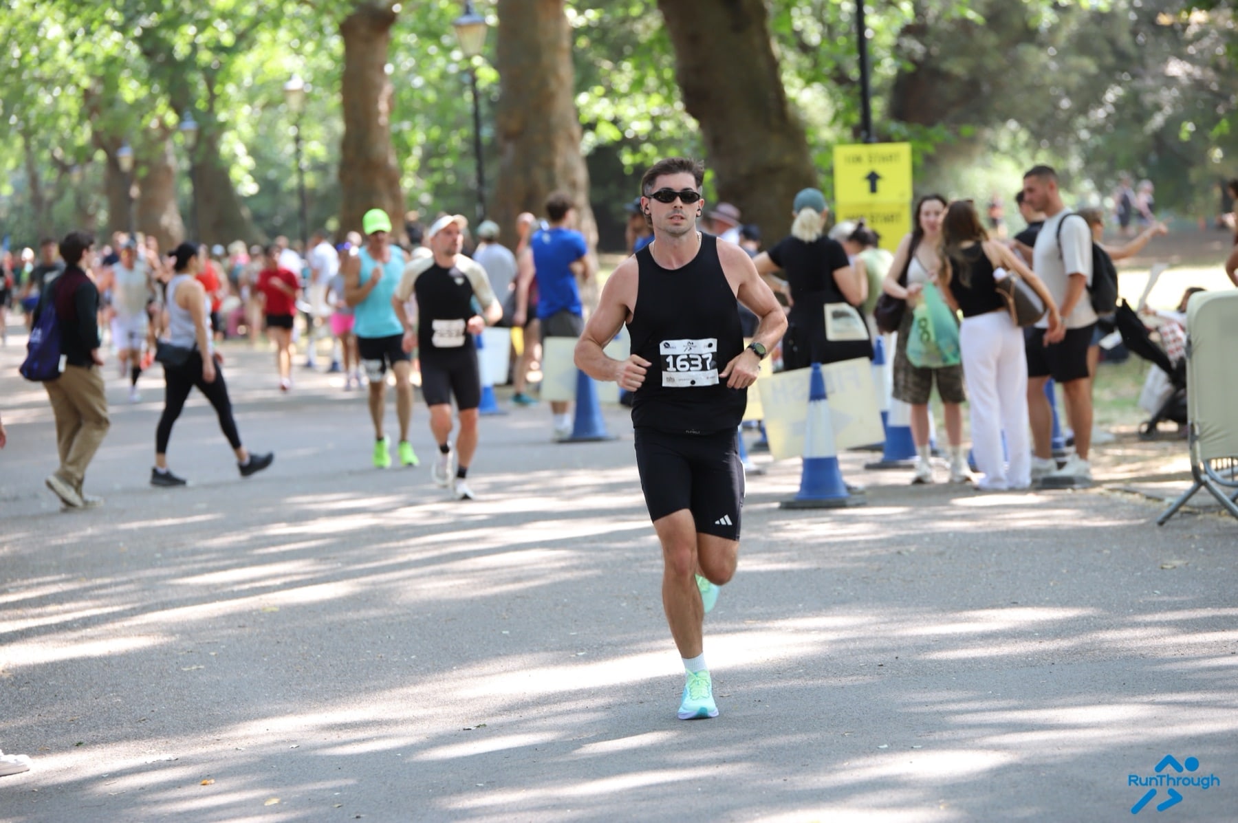 Sam racing the Battersea Half Marathon