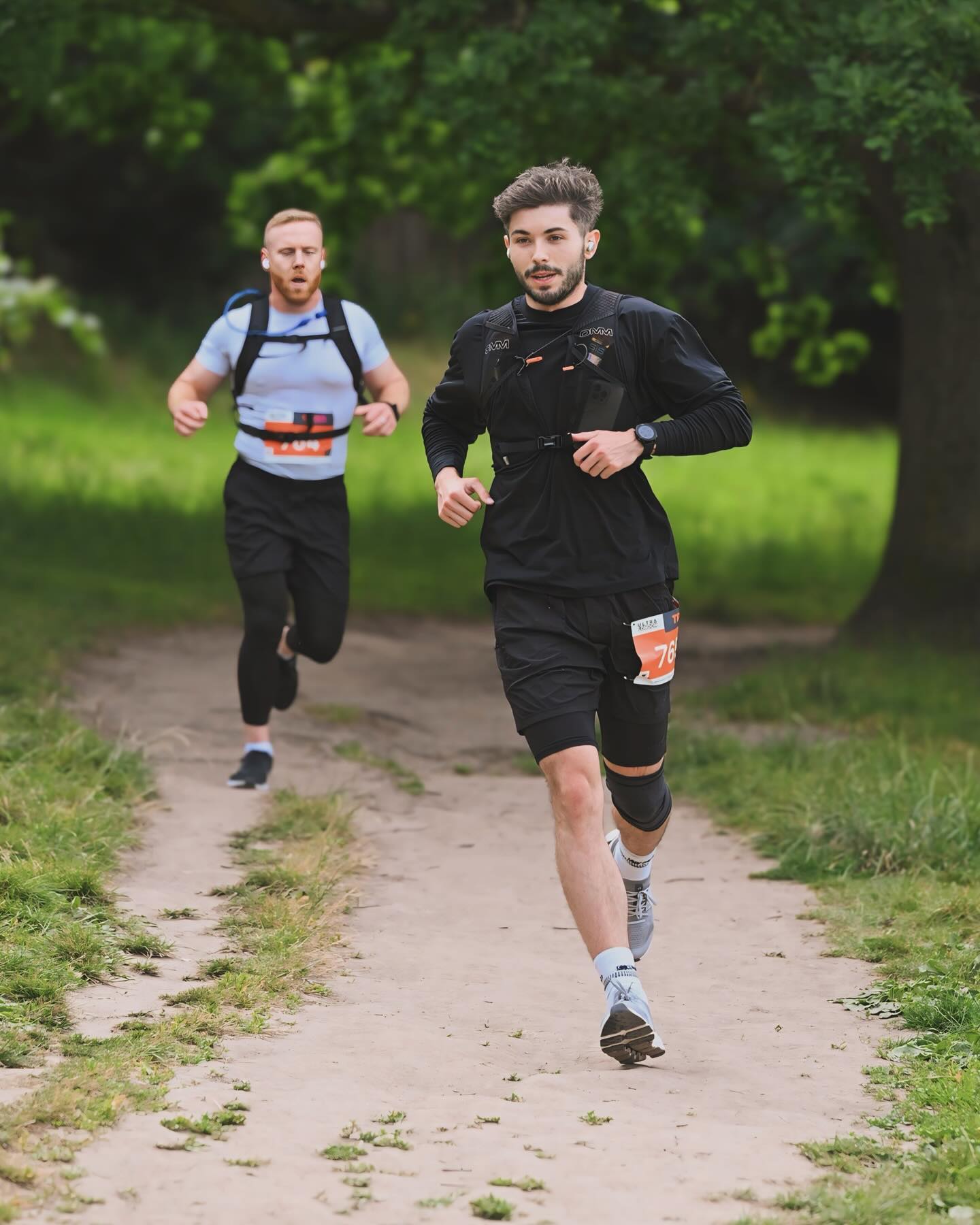 Sam and Joey running the Ultra London Trail 25K